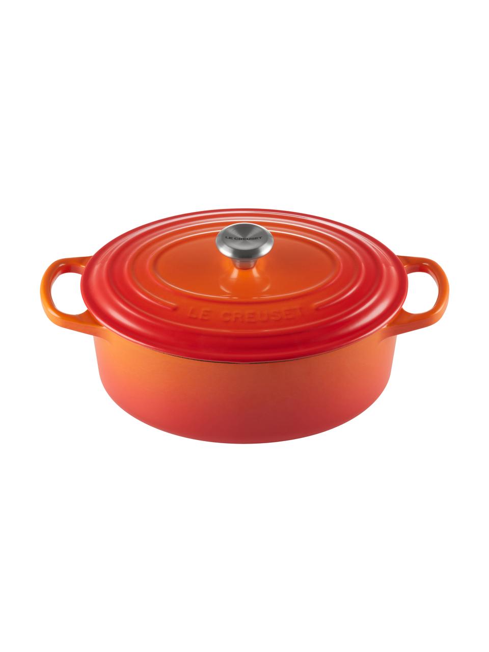 Cocotte ovalado de hierro fundido Signature Collection, Rojo anaranjado, An 27 cm, 4,1 L