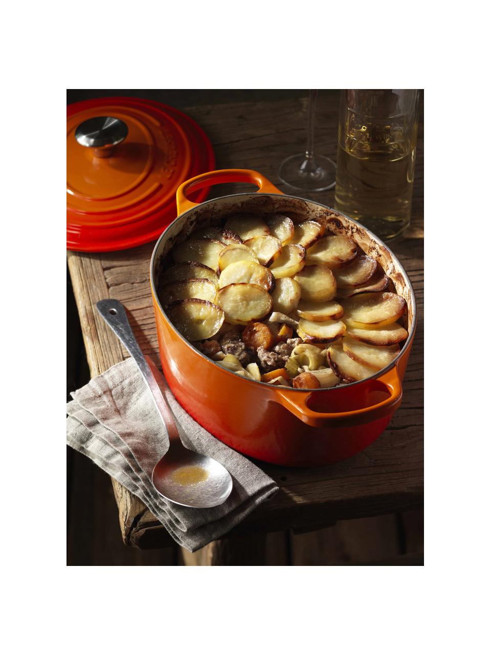 Cocotte en fonte ovale 29x22 orange - Tom Press