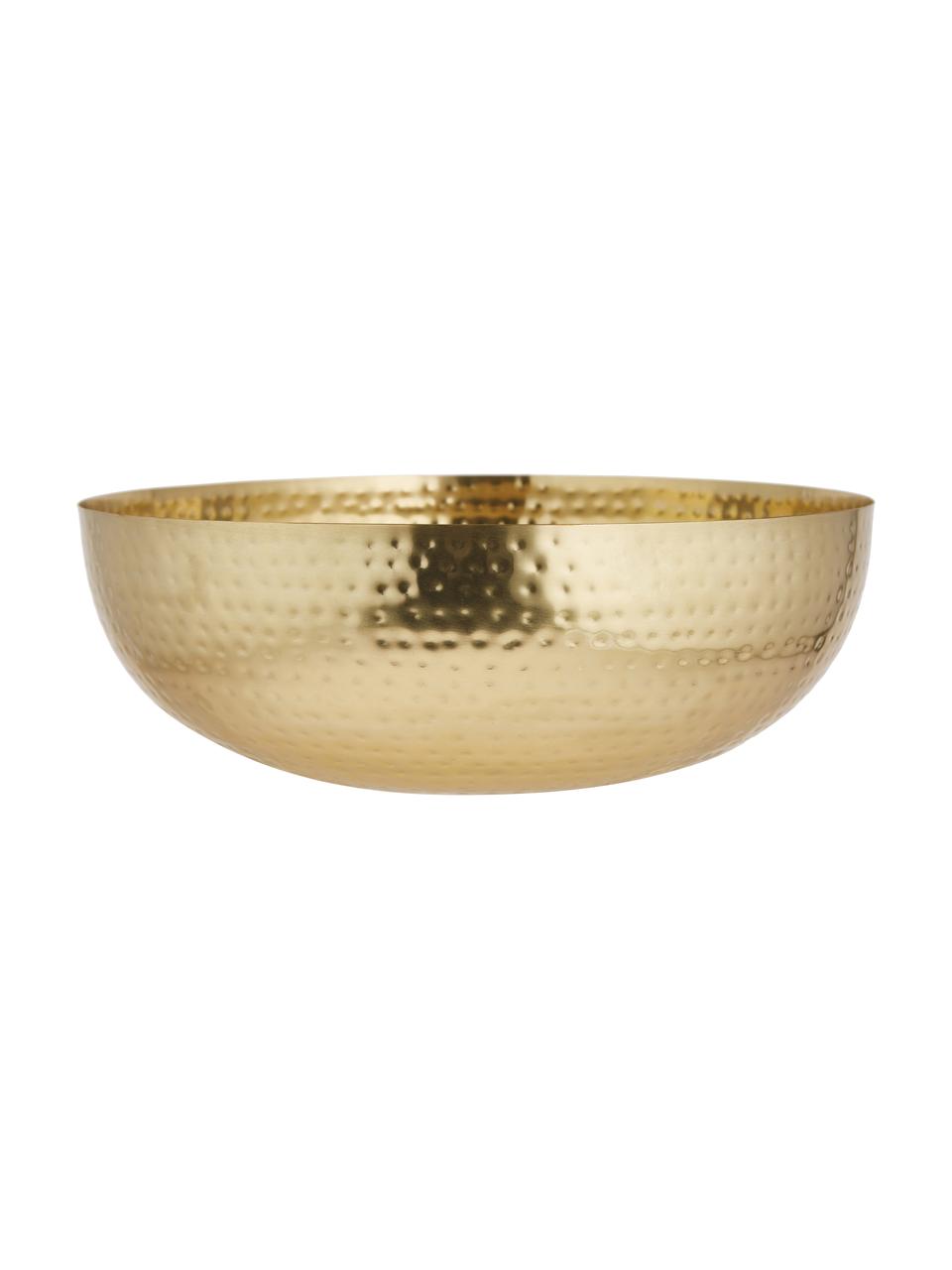 Bol grande Zana, Hierro pintado y martillado, Dorado, Ø 35 x Al 13 cm
