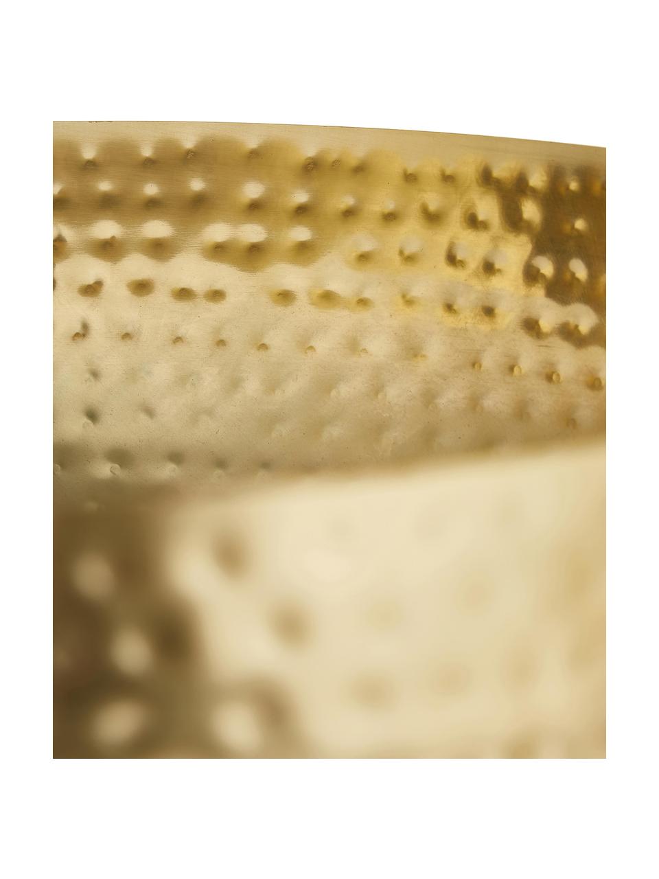 Große Schale Zana, Ø 35 cm, Eisen, lackiert und gehämmert, Goldfarben, Ø 35 x H 13 cm