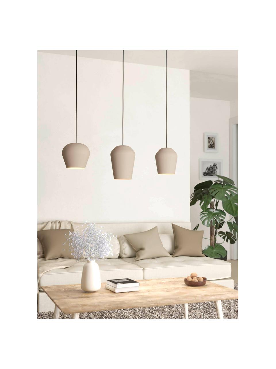 Velké závěsné svítidlo Cambaito, Odstíny písku, Š 77 cm, H 20 cm