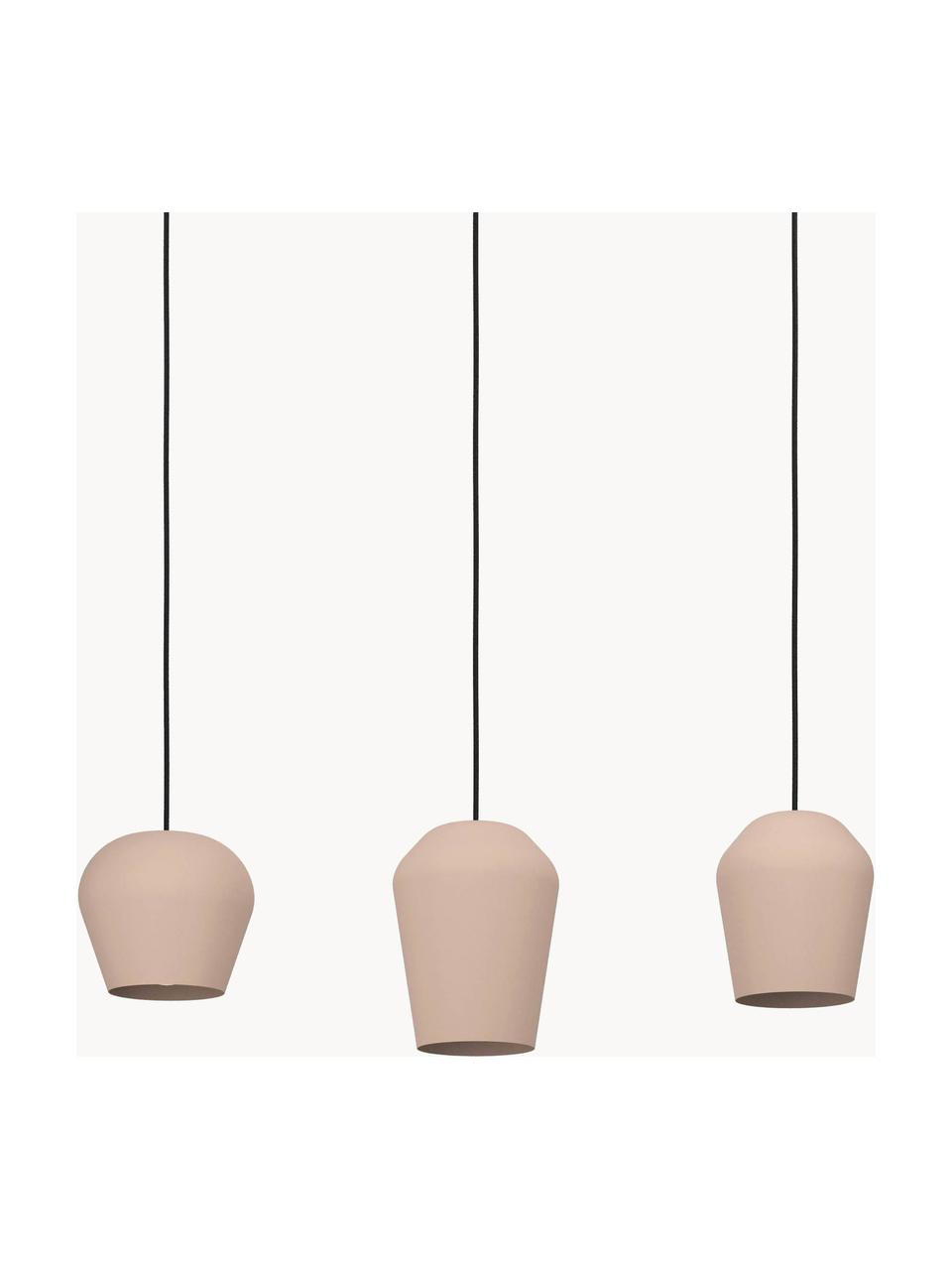 Grote hanglamp Cambaito, Lampenkap: gecoat metaal, Lichtbeige, B 77 x D 20 cm