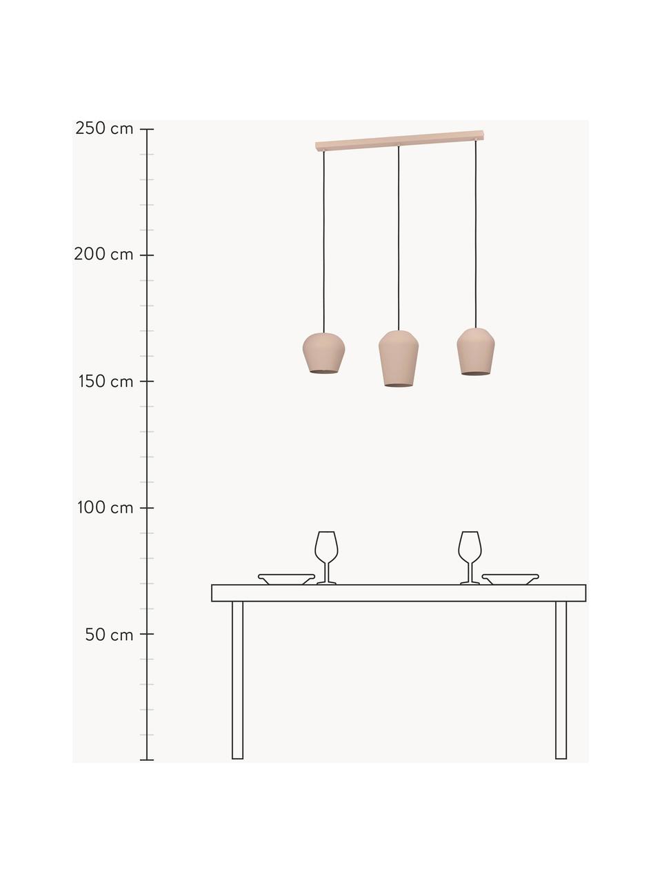 Velké závěsné svítidlo Cambaito, Světle béžová, Š 77 cm, H 20 cm