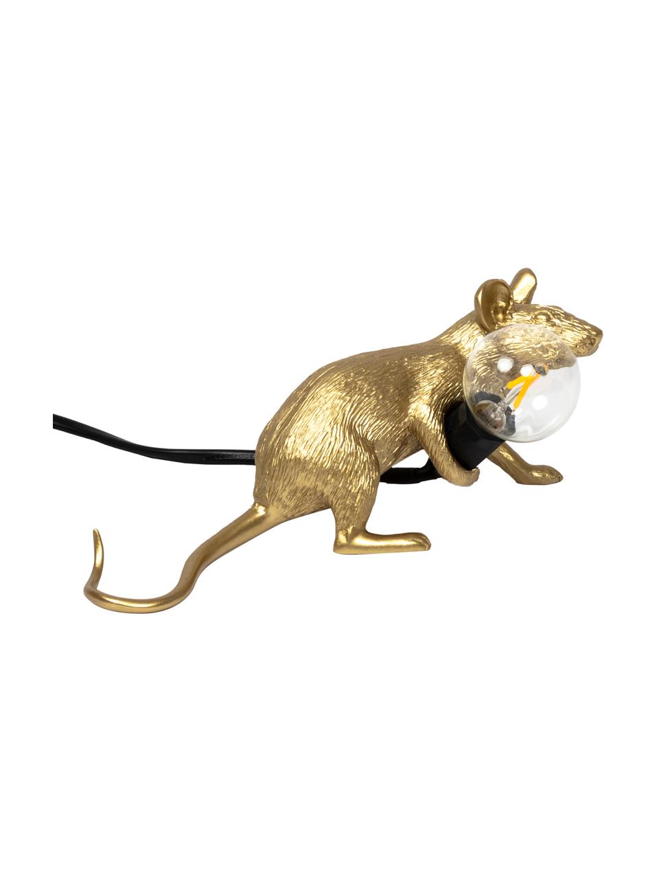 LED tafellamp Mouse, Goudkleurig, 21 x 8 cm