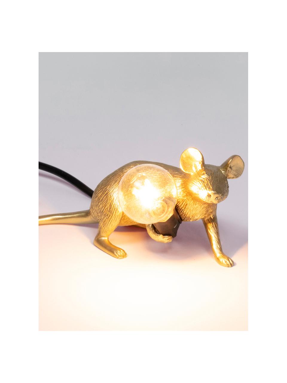 Design-Tischlampe Mouse, Goldfarben, 21 x 8 cm