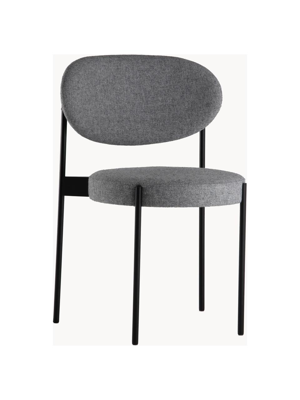 Čalúnená stolička z vlny Series 430, Vlna tmavosivá, čierna, Š 52 x H 54 cm