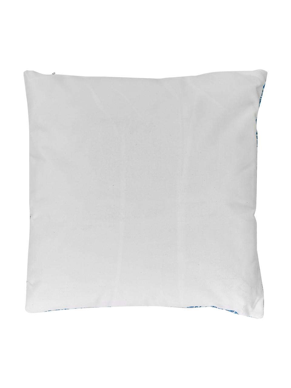 Venkovní polštář Casia, s výplní, Polyester, Bílá, odstíny modré, Š 45 cm, D 45 cm