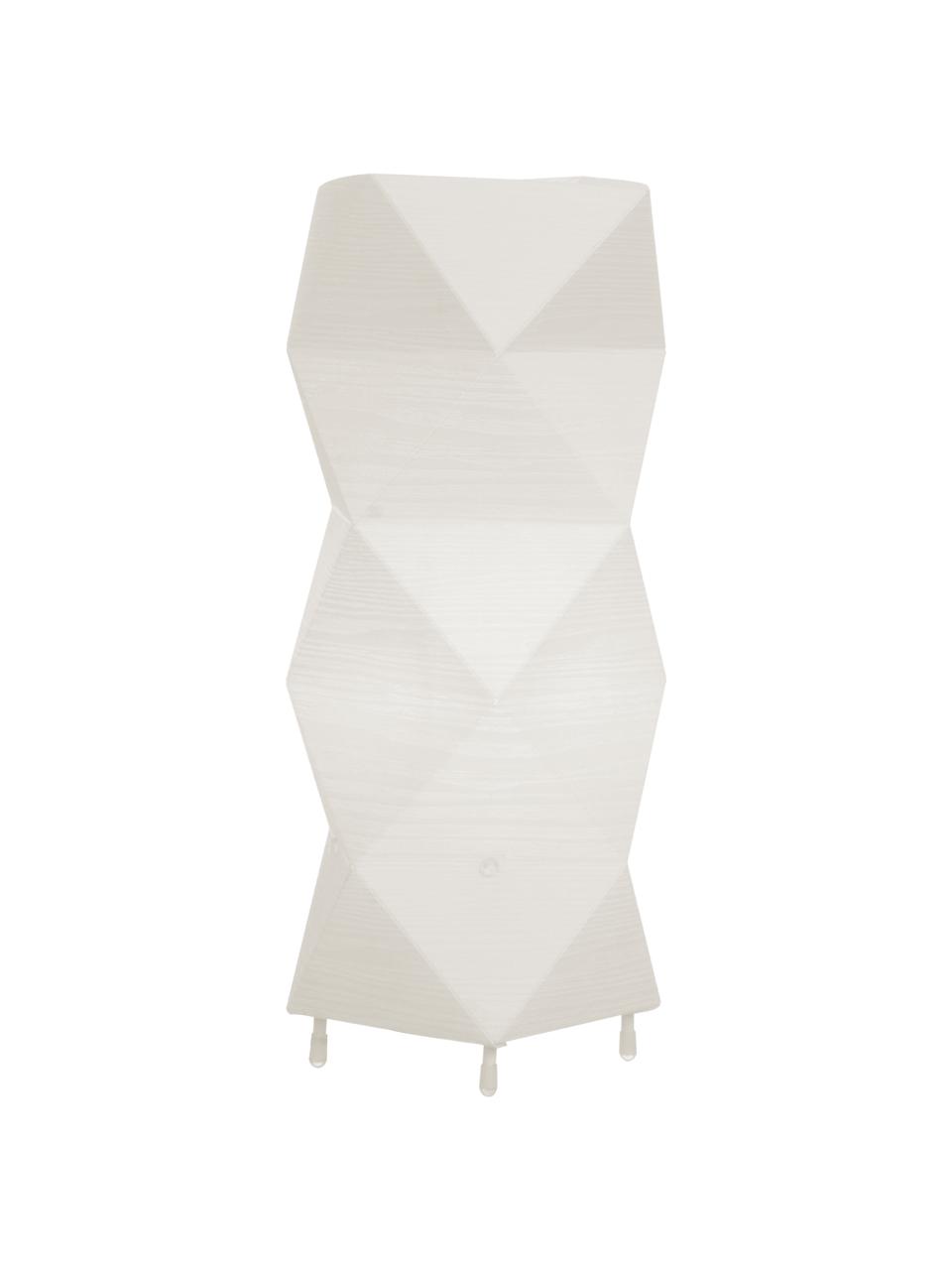 Lampada da tavolo con effetto 3D Veck, Paralume: materiale sintetico, Bianco, Larg. 16 x Alt. 37 cm