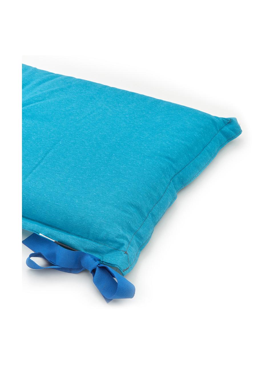 Effen bankkussen Panama in turquoise, Turquoise, 48 x 120 cm