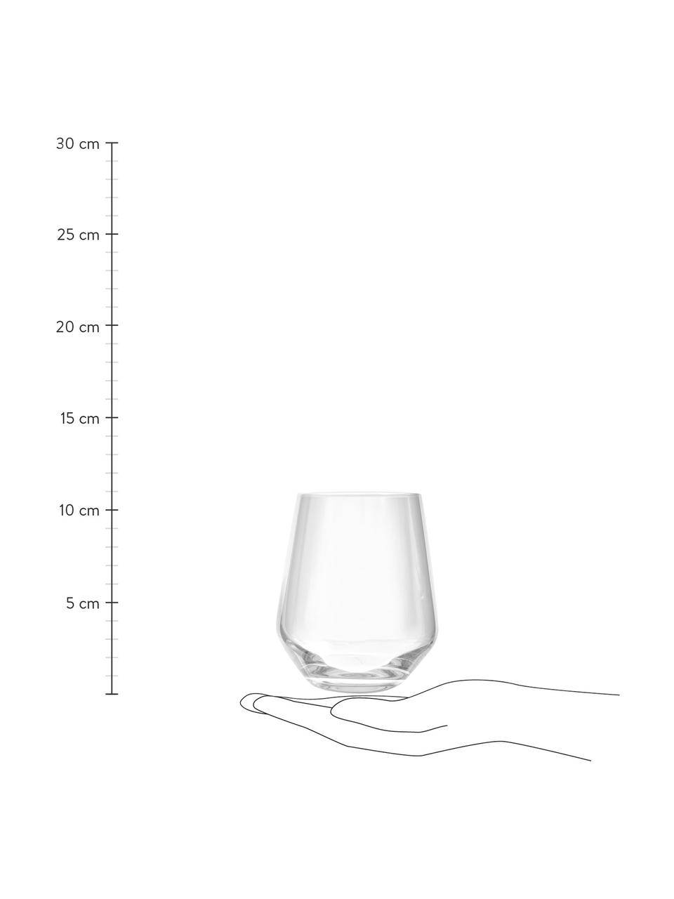 Szklanka ze szkła kryształowego Revolution, 6 szt., Szkło kryształowe, Transparentny, Ø 9 x W 11 cm, 470 ml
