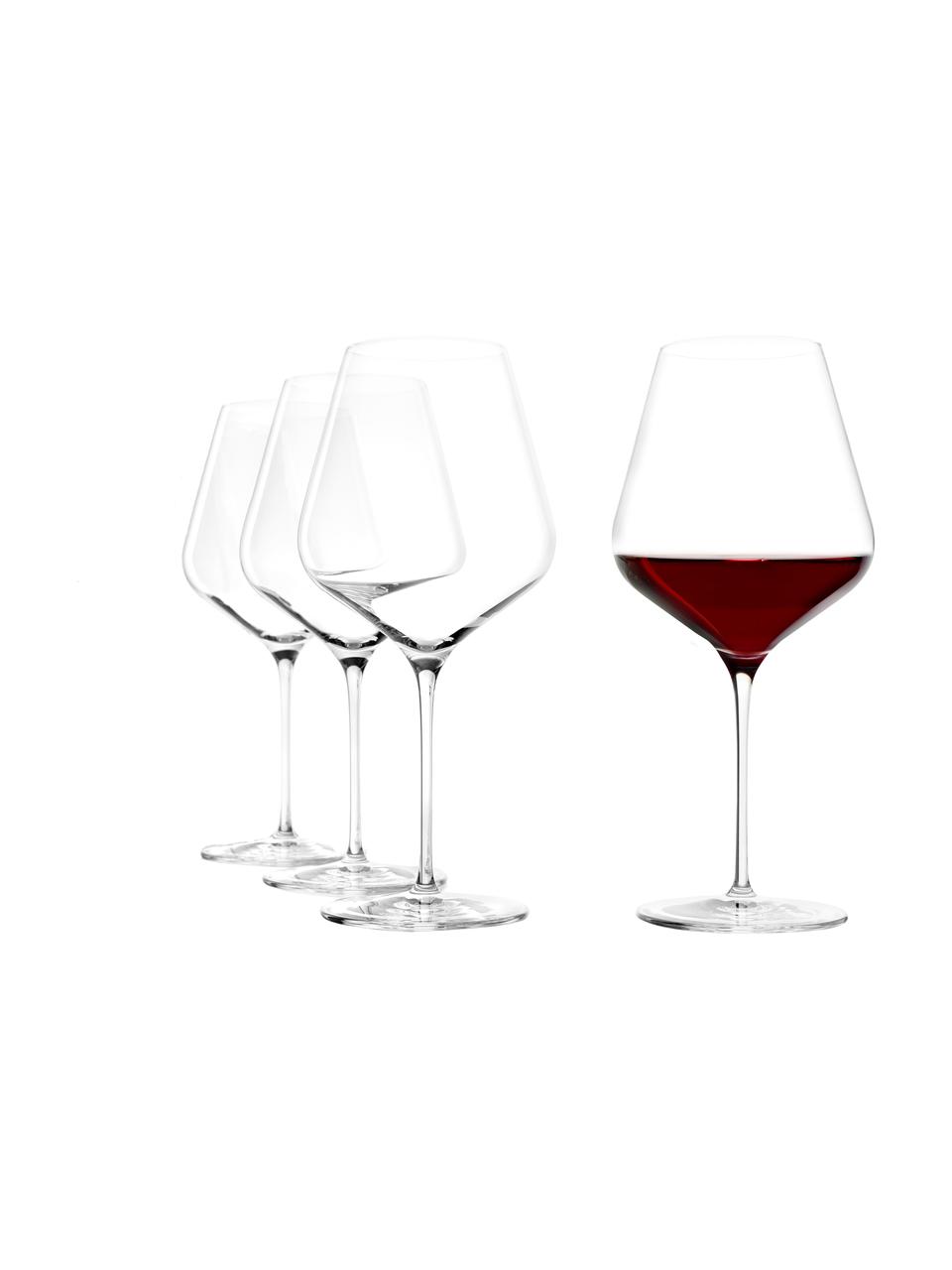 Copas de vino tinto de cristal Starlight, 6 uds., Cristal, Transparente, Ø 9 x Al 23 cm, 510 ml