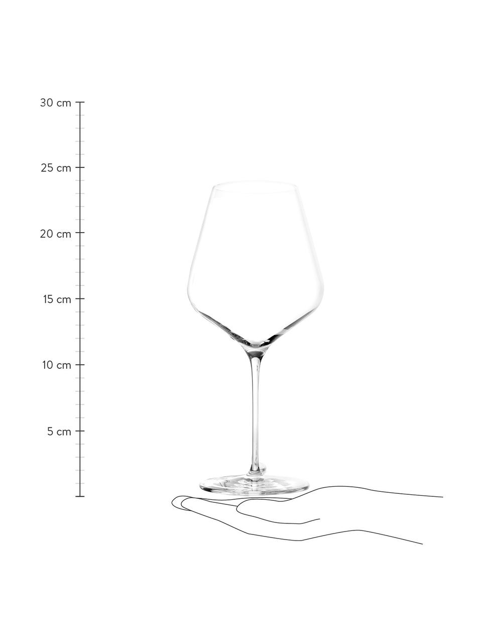 Copas de vino tinto de cristal Starlight, 6 uds., Cristal, Transparente, Ø 9 x Al 23 cm, 510 ml
