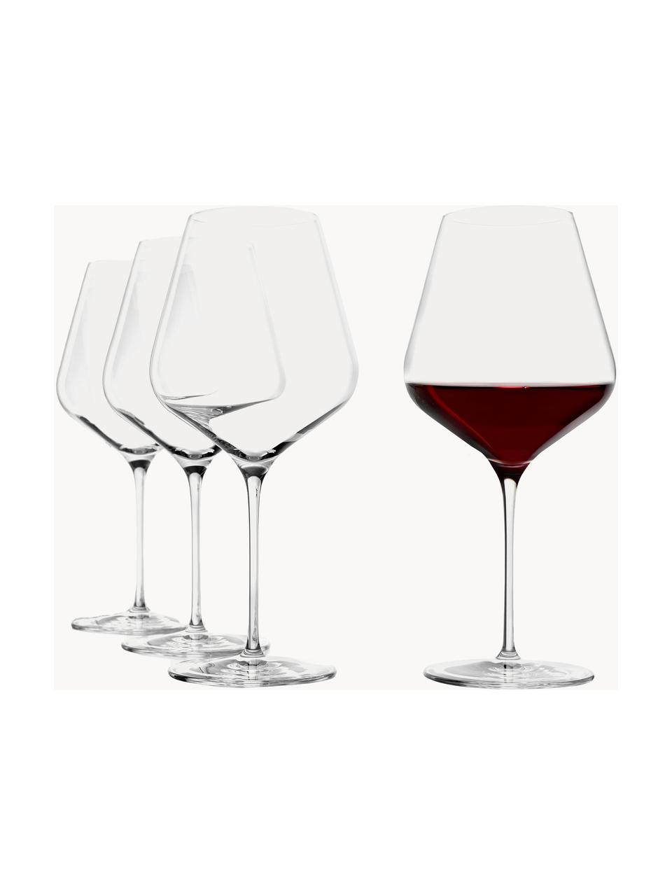 Copas de vino tinto de cristal Starlight, 6 uds., Cristal, Transparente, Ø 9 x Al 23 cm, 510 ml