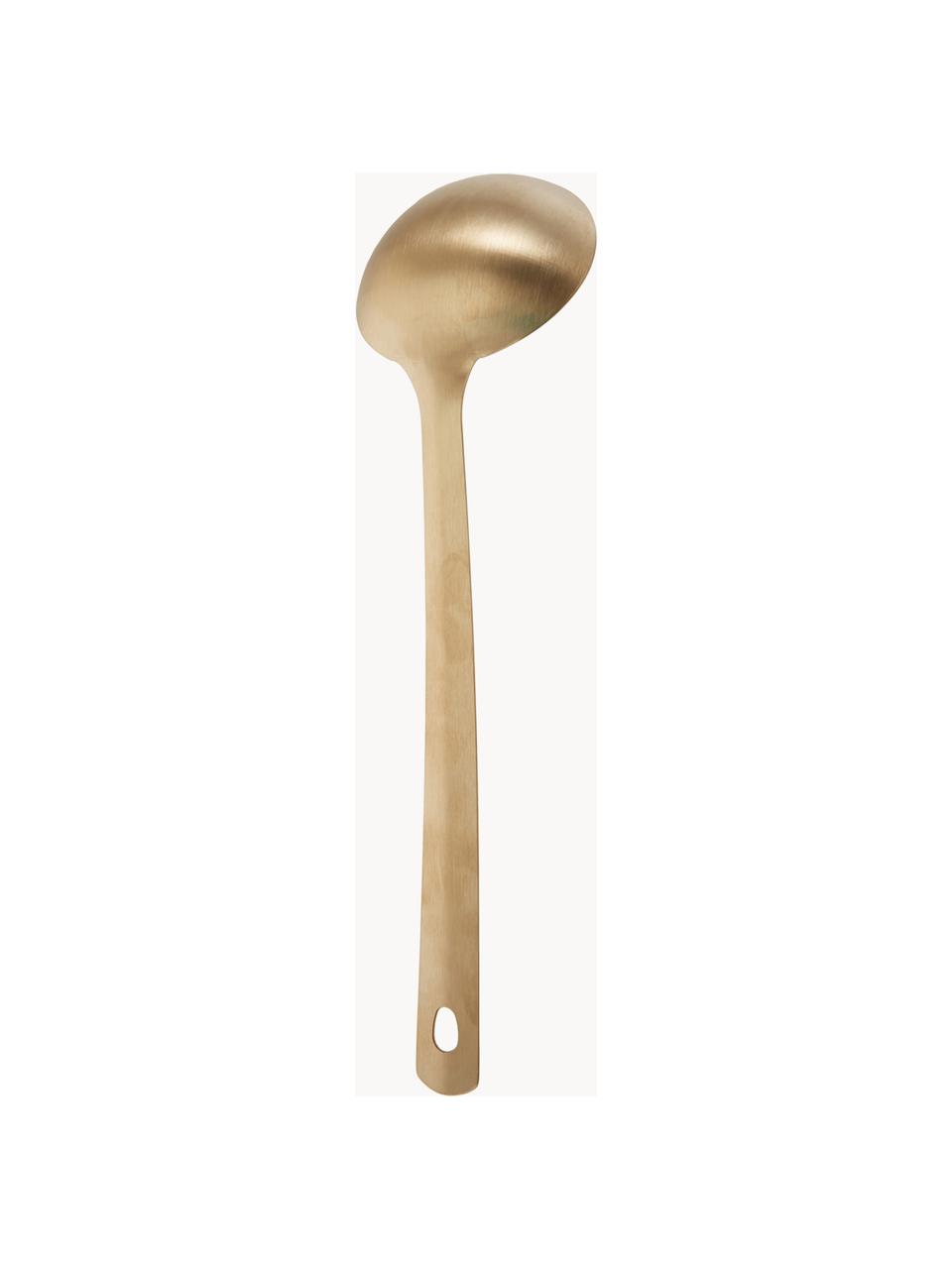 Cucharón Goldies, Acero inoxidable recubierto cepillado

La cubertería está hecha de acero inoxidable. Por tanto, es duradera, inoxidable y resistente a las bacterias., Dorado mate, An 6 x L 32 cm