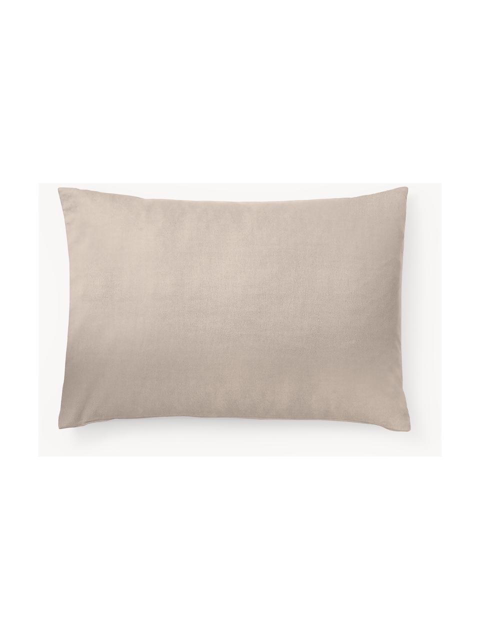 Taie d'oreiller en flanelle Biba, Beige, larg. 50 x long. 70 cm