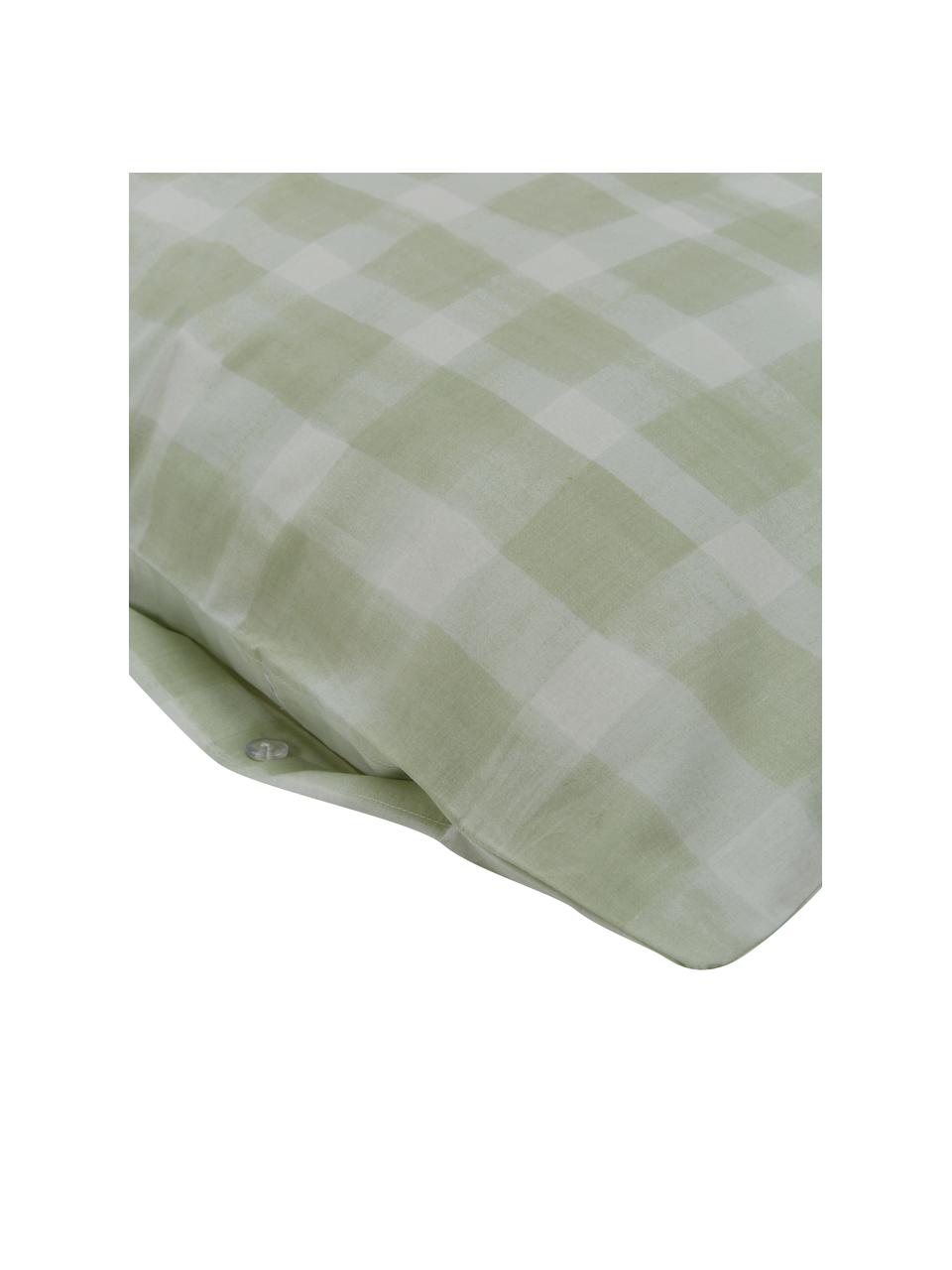 Ropa de cama de percal de algodón Milène, diseño Candice Gray, Verde salvia, Cama 90 cm (150 x 220 cm)