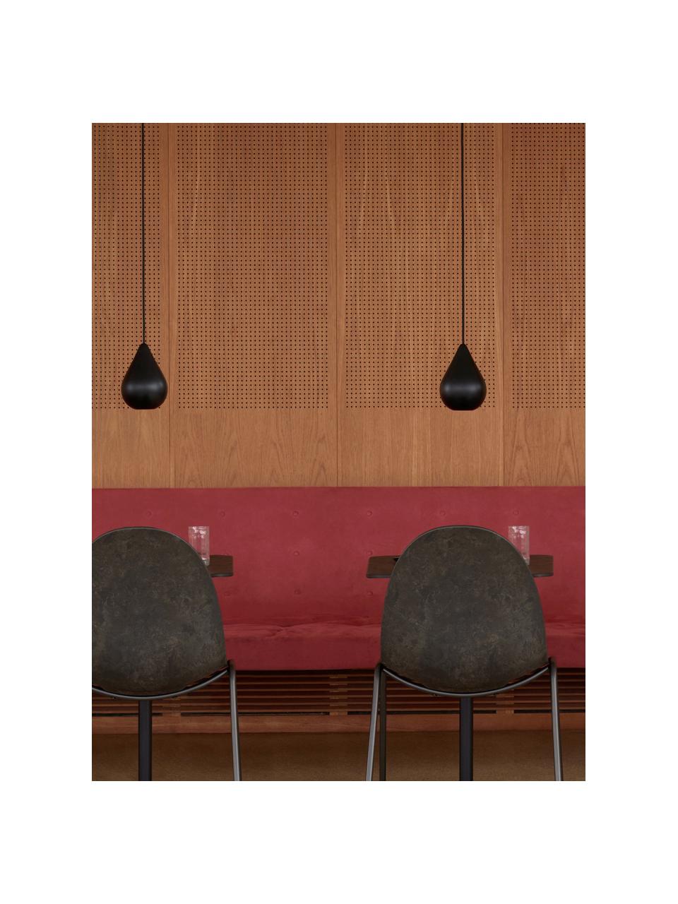 Kleine hanglamp Liuku uit lindenhout, Lampenkap: lindenhout, FSC-gecertifi, Zwart, Ø 15 x H 20 cm