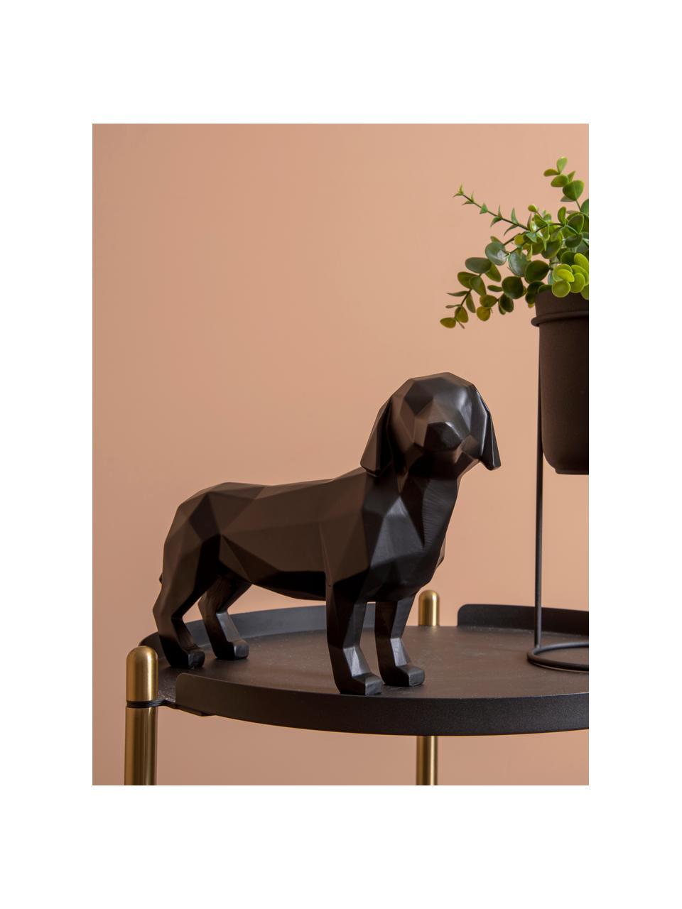 Figura decorativa Origami Dog, Plástico, Negro, An 30 x Al 21 cm