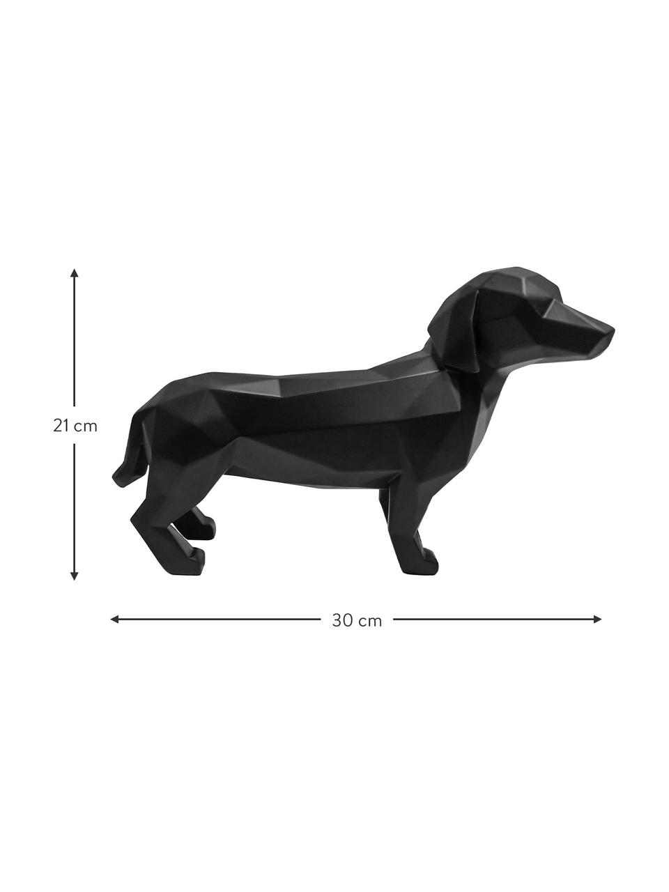 Deko-Objekt Origami Dog, Kunststoff, Schwarz, B 30 x H 21 cm