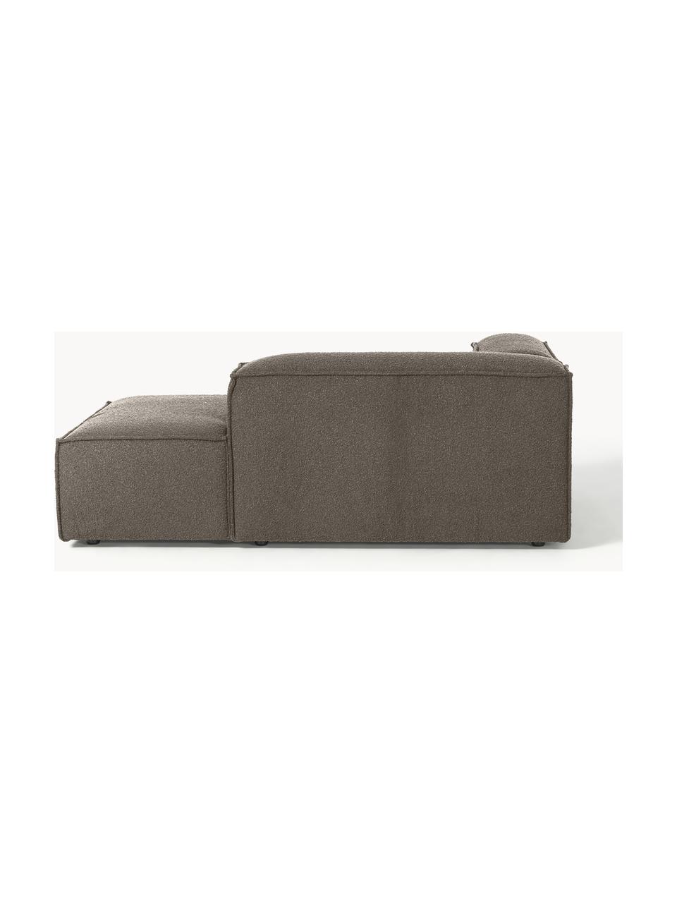 Ottomane-Eckmodul Lennon aus Bouclé, Bezug: Bouclé (100 % Polyester) , Gestell: Massives Kiefernholz, Spe, Bouclé Greige, B 119 x T 180 cm, Eckteil links