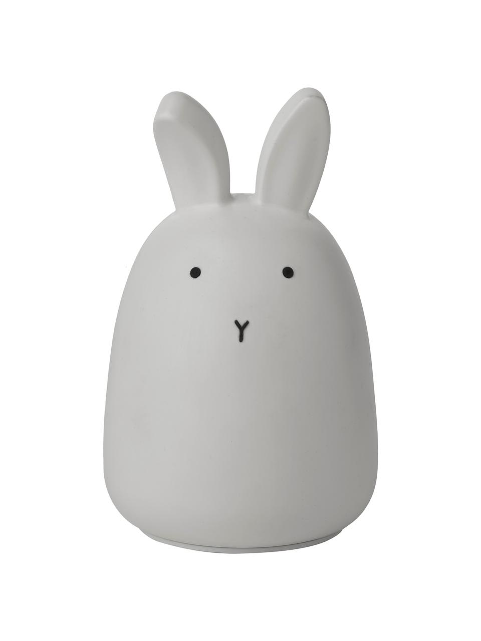 Décoration lumineuse LED Winston Rabbit, 100 % silicone, Gris, Ø 11 x haut. 14 cm