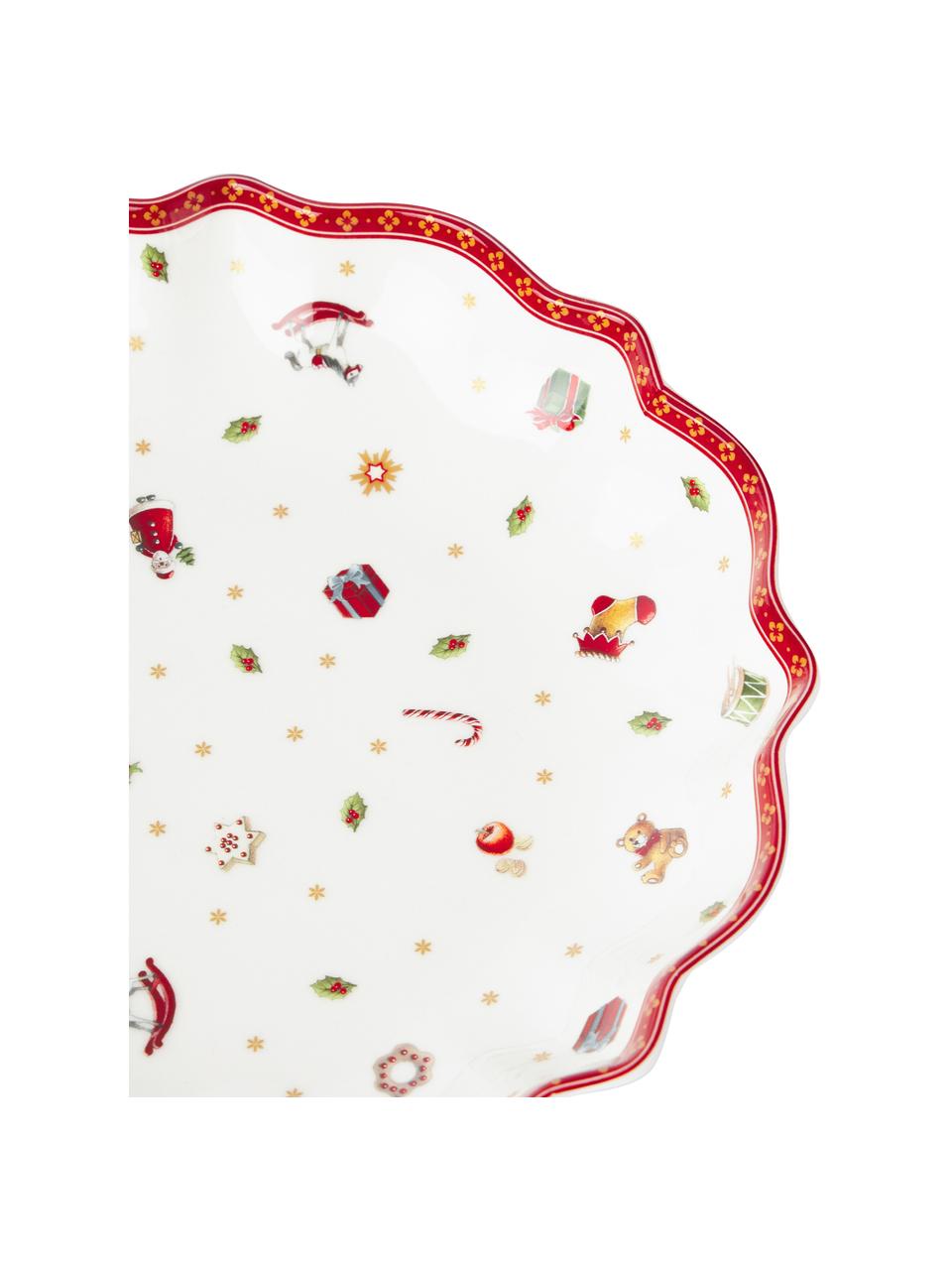 Saladier en porcelaine Delight, Ø 25 cm, Porcelaine Premium, Blanc, vert, rouge, Ø 25 x haut. 4 cm