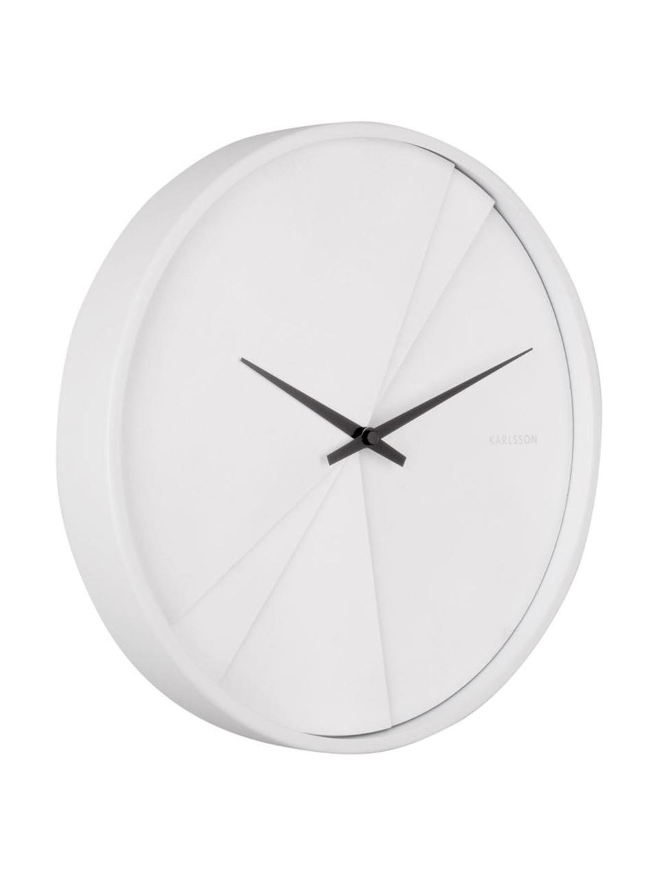 Reloj de pared Layerd Lines, Blanco, negro, Ø 30 cm