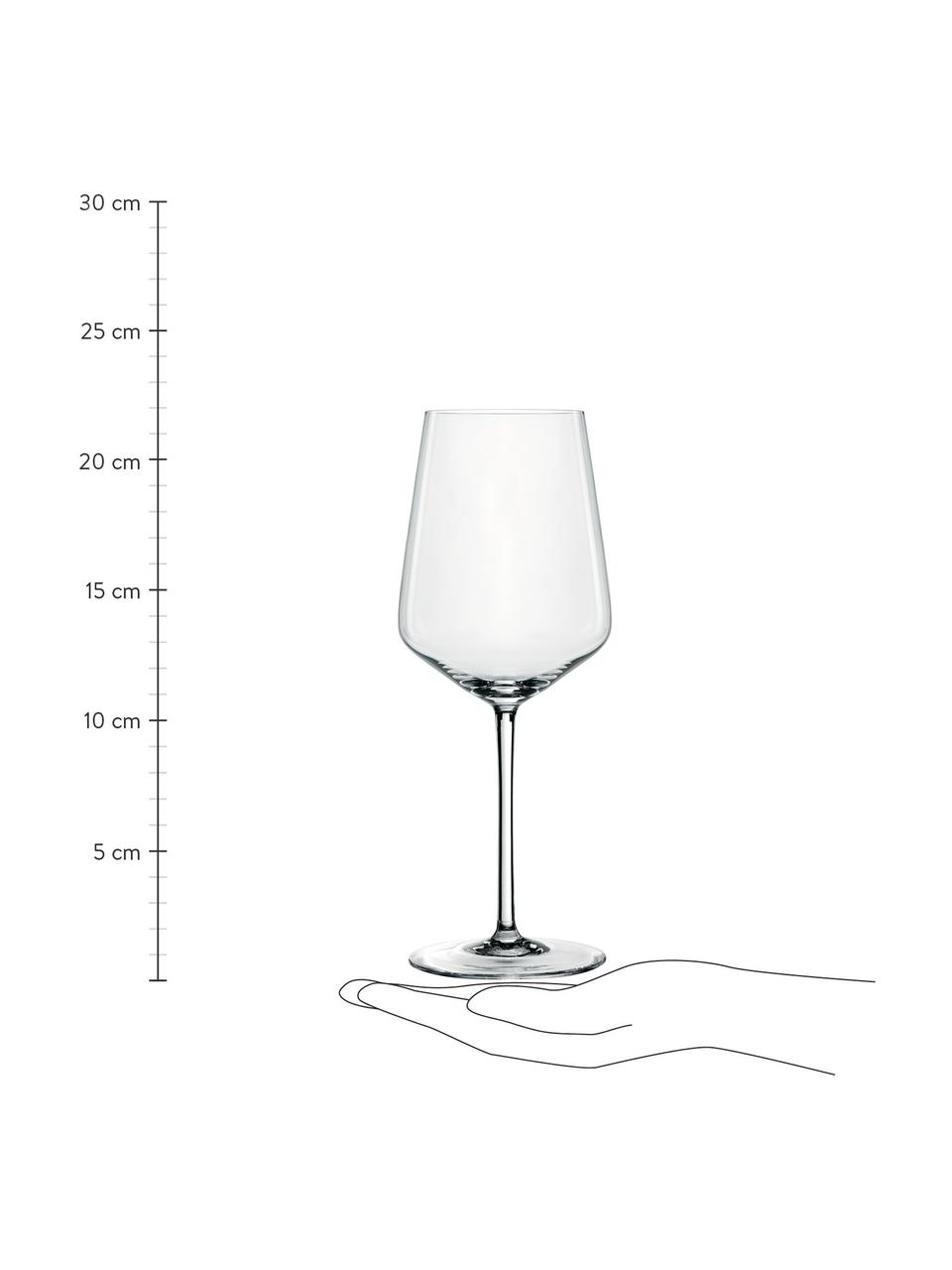 Kristall-Weißweingläser Style, 4 Stück, Kristallglas, Transparent, Ø 9 x H 22 cm, 440 ml