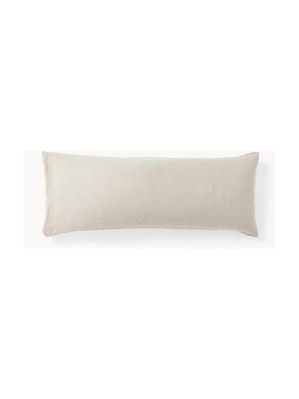 Funda de almohada de lino lavado Airy, 100% lino
Densidad de hilo 110 TC, calidad estándar

El lino es una fibra natural que se caracteriza por su transpirabilidad, durabilidad y suavidad. El lino es un material refrescante, absorbe la humedad intercambiándola con el ambiente, por lo que es ideal para temperaturas altas.

El material utilizado en este producto ha sido probado contra sustancias nocivas y está certificado según STANDARD 100 por OEKO-TEX®, 137, CITEVE., Beige claro, An 45 x L 110 cm