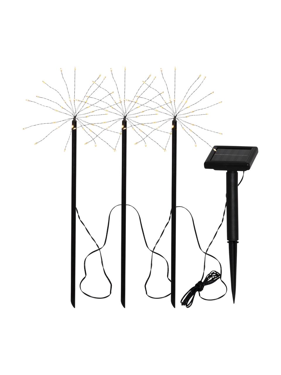 Lampade da pavimento solari Firework, Nero, Lung. 300 cm