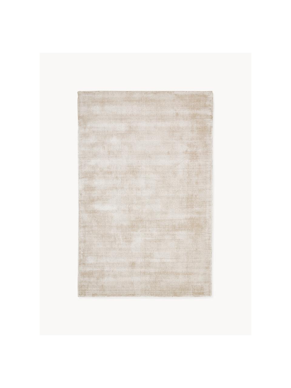 Tapis en viscose tissé main Jane, Beige clair, larg. 300 x long. 400 cm (taille L)