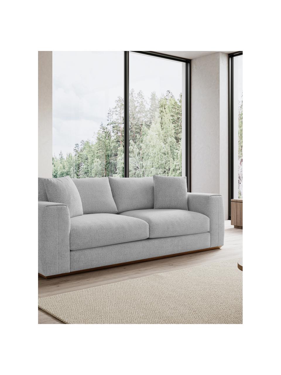 Sofa Vienna (3-osobowa), Tapicerka: 100% poliester Dzięki tka, Szara tkanina, S 234 x G 102 cm