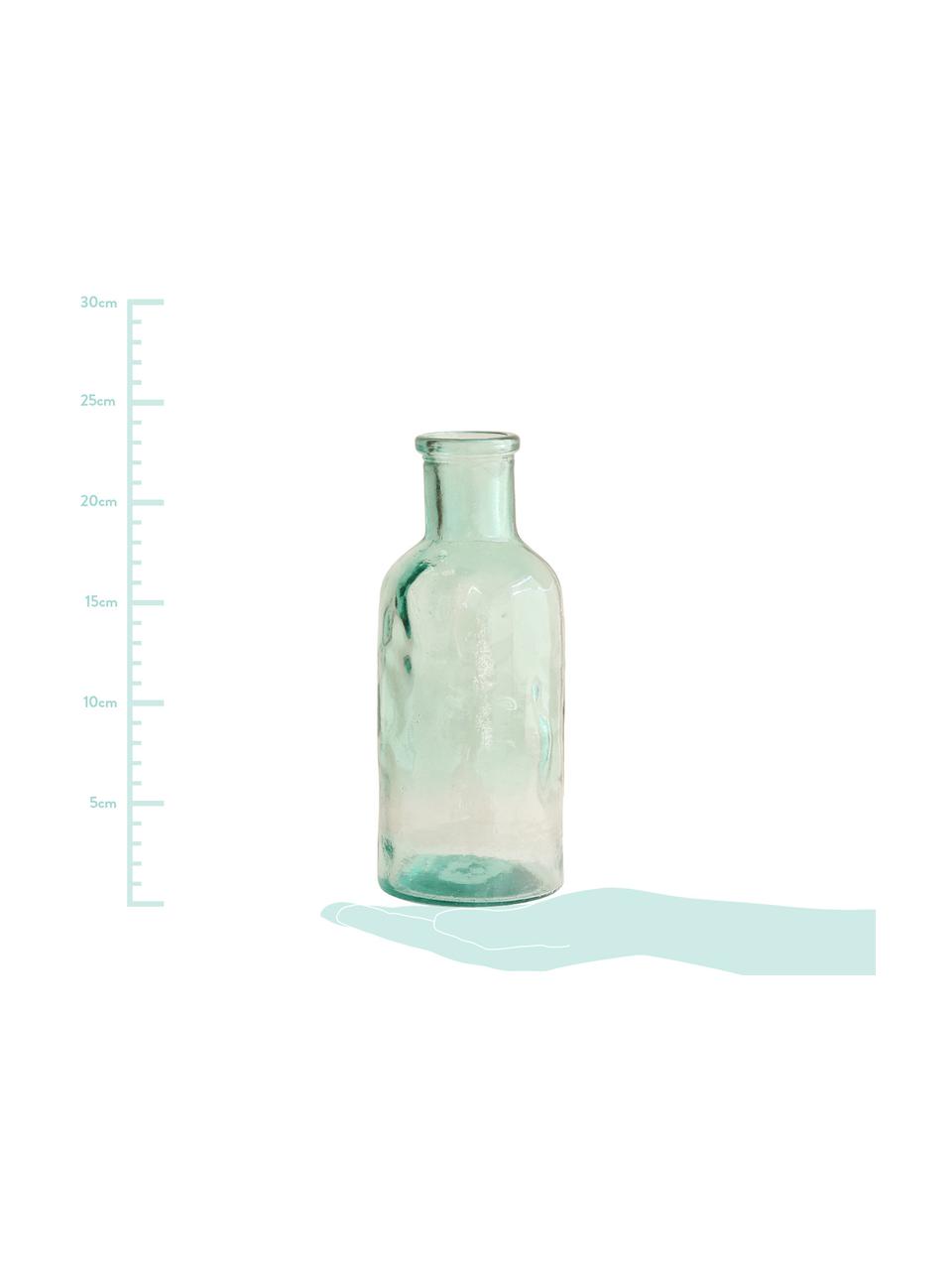 Glazen vaas Flower, Glas, Groen, Ø 9 x H 23 cm