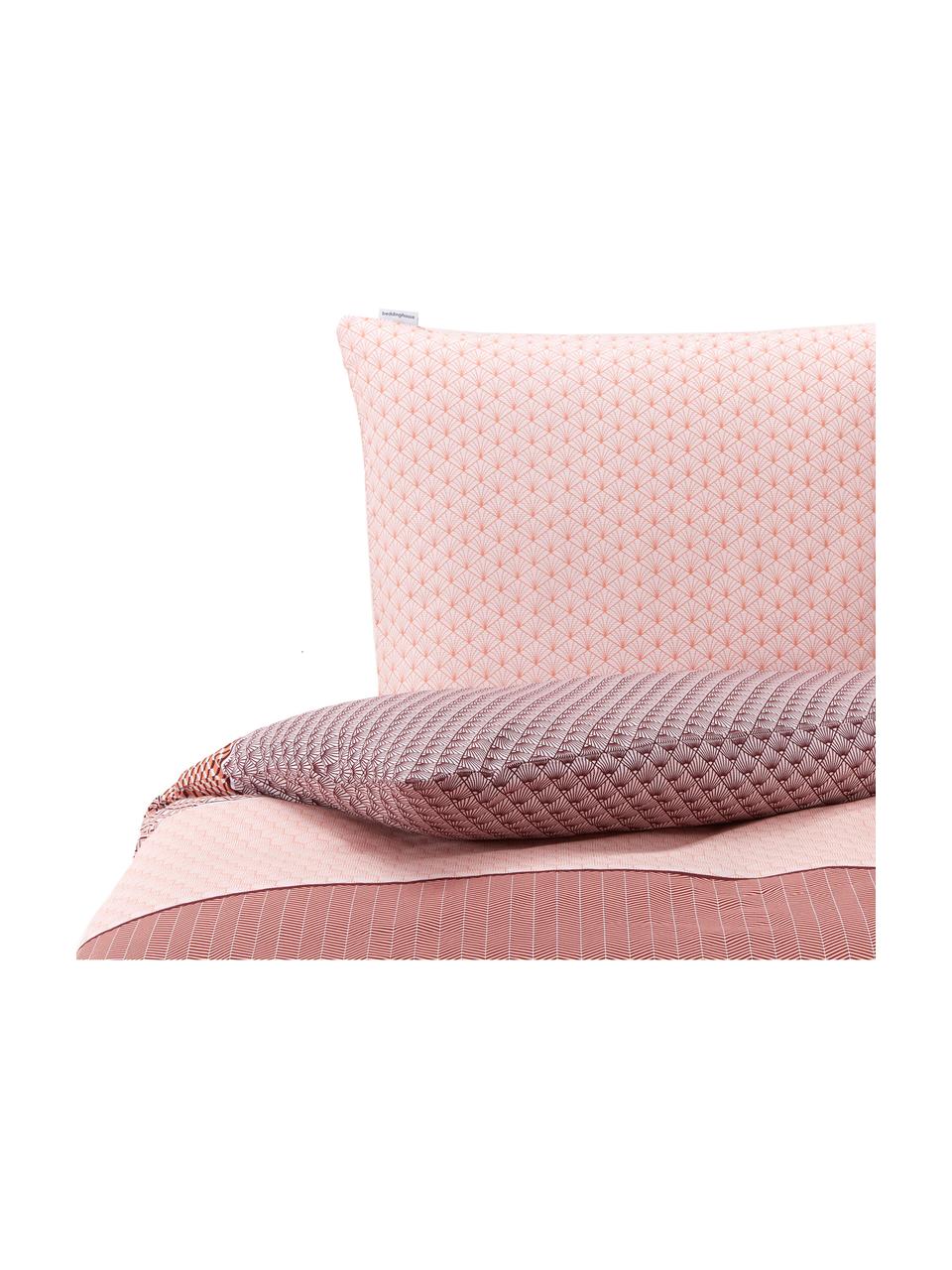 Vzorovaná posteľná bielizeň Lorenza, Bledoružová, fialová, koralová