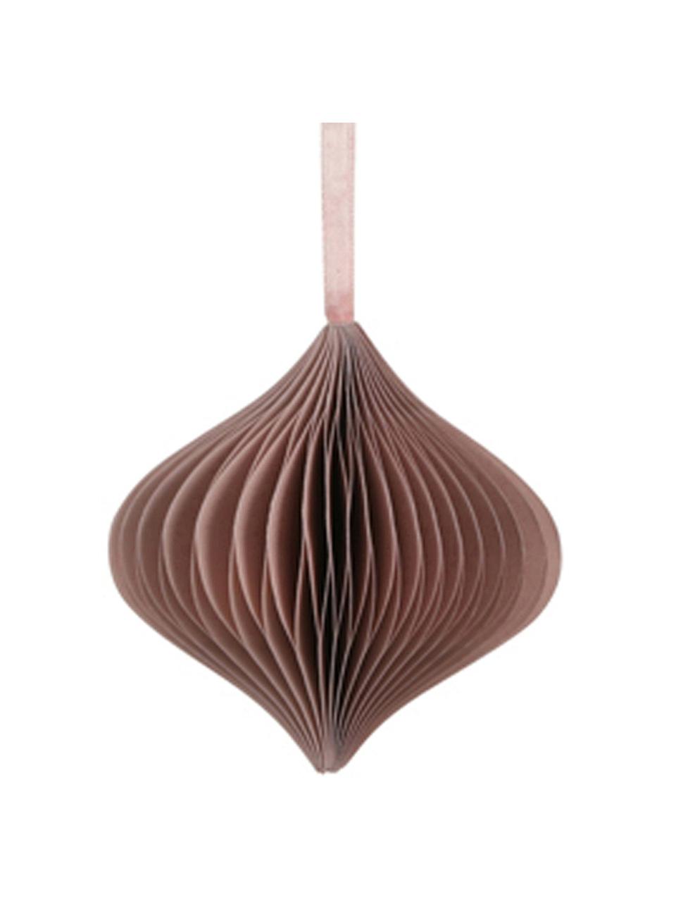 Kerstboomhangers Zitta, 4 stuks, Papier, Roze, Ø 10 cm