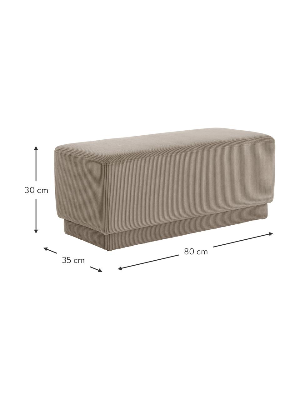 Panca per bambini beige Blois, Rivestimento: poliestere, poliammide, Beige, Larg. 80 x Alt. 30 cm