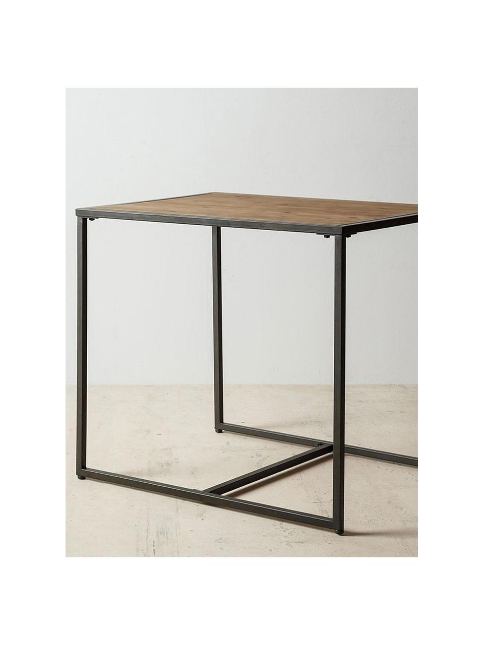 Mesa auxiliar Himola, Marrón, negro, An 80 x Al 72 cm