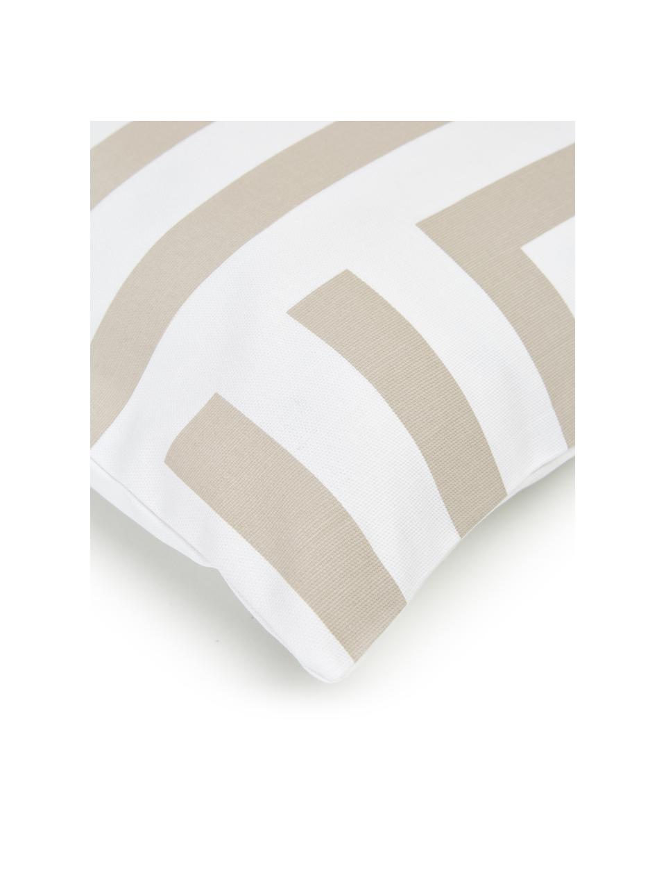 Poszewka na poduszkę z bawełny  Bram, 100% bawełna, Beżowy, biały, S 45 x D 45 cm