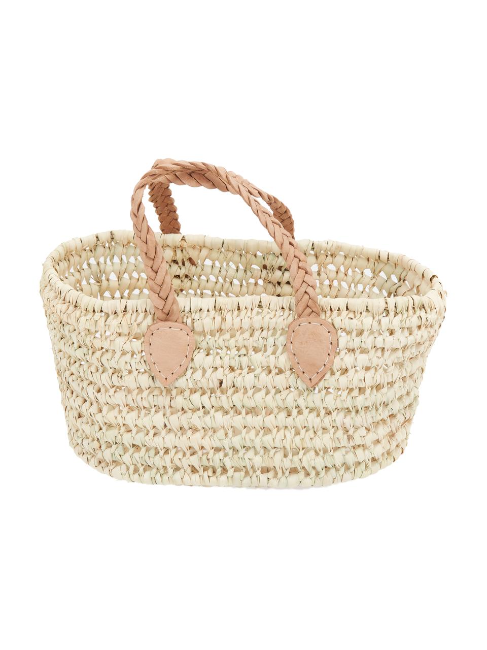 Borsa per la spiaggia Lea, Manico: pelle, Beige, Larg. 40 x Alt. 20 cm