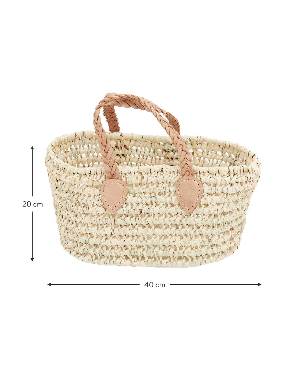 Borsa per la spiaggia Lea, Manico: pelle, Beige, Larg. 40 x Alt. 20 cm