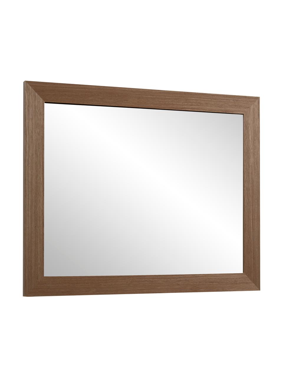 Nástěnné zrcadlo s dřevěným rámem Wilany, Tmavě hnědá