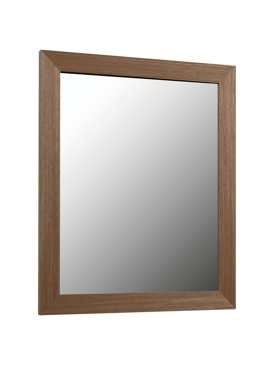 Nástenné zrkadlo s dreveným rámom Wilany, Tmavohnedá