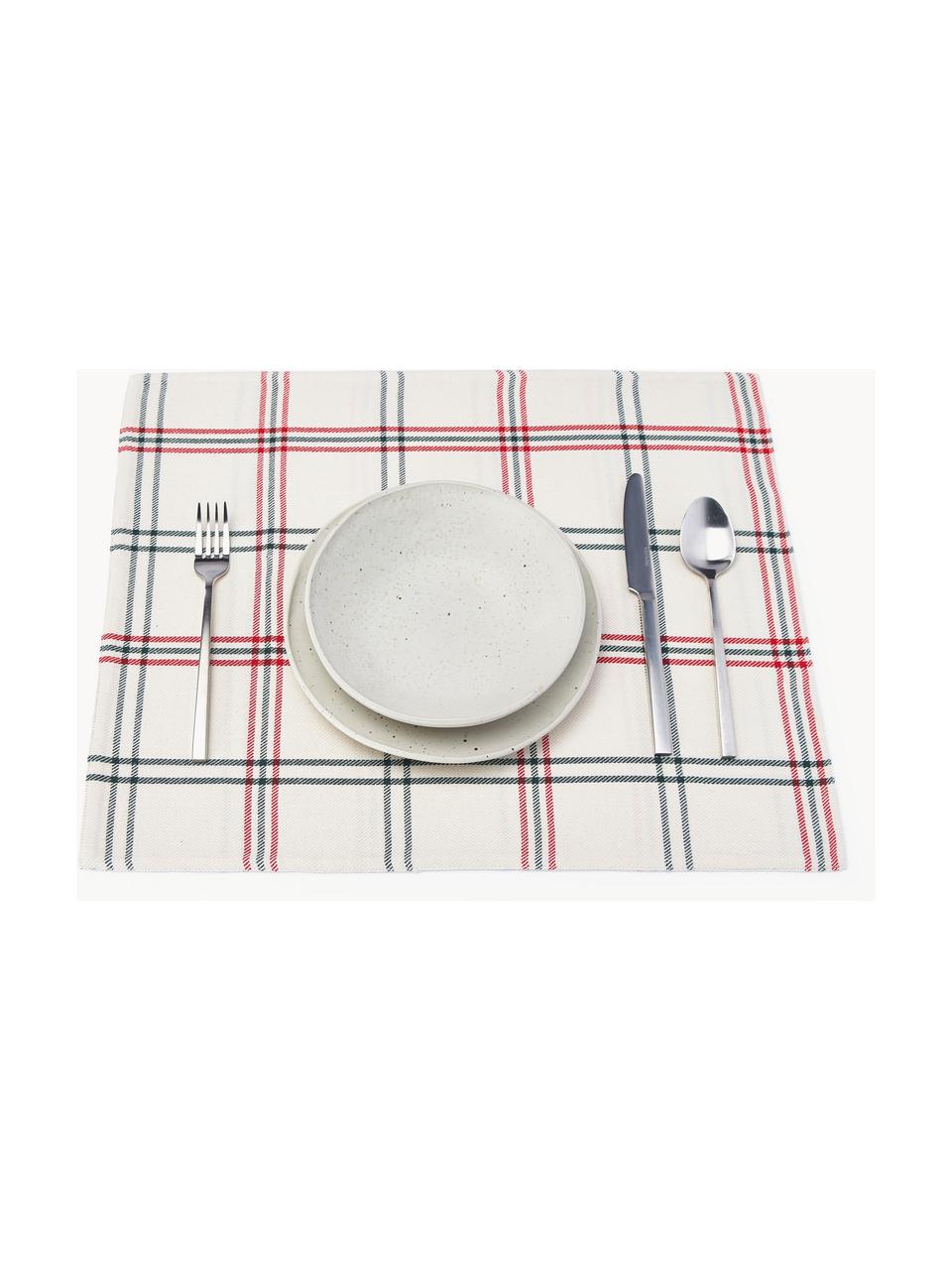 Sets de table à carreaux Aster, 2 pièces, 100 % coton

Le matériau est certifié STANDARD 100 OEKO-TEX®, 1023283-1, Blanc cassé, vert foncé, rouge, larg. 40 x long. 50 cm