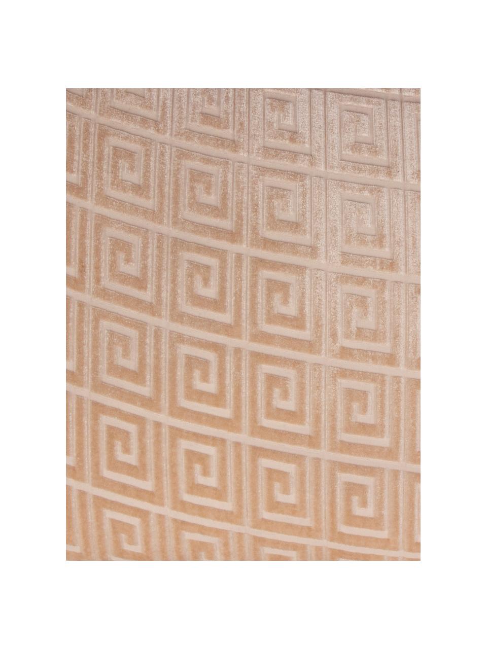 Dubbelzijdige fluwelen kussenhoes Romario in licht-/donkerbeige, Fluweel (100% polyester), Zandkleurig, 40 x 60 cm
