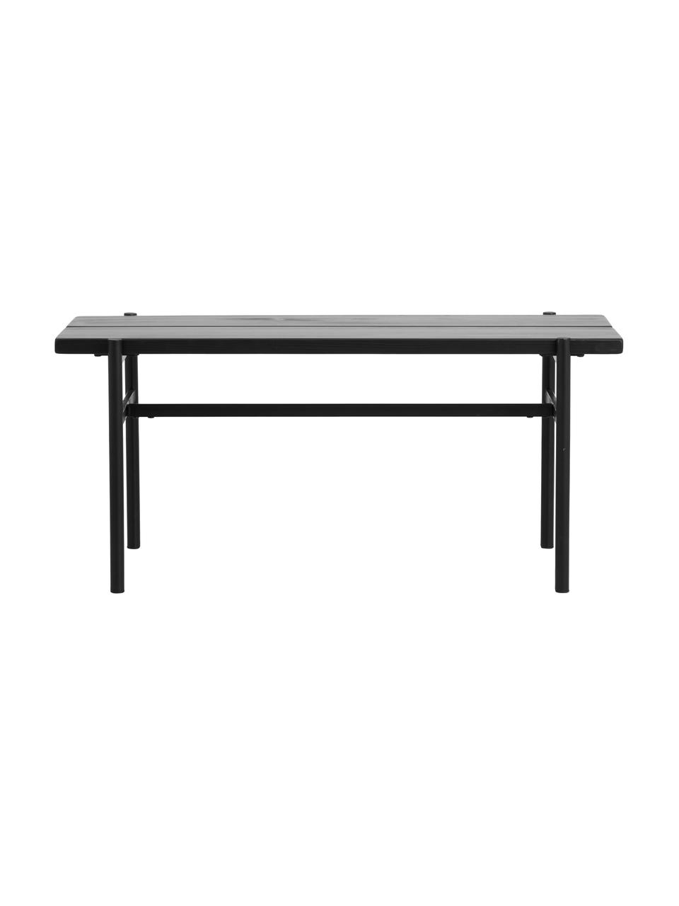 Banquette bois noir Mara, Noir, larg. 100 x haut. 46 cm