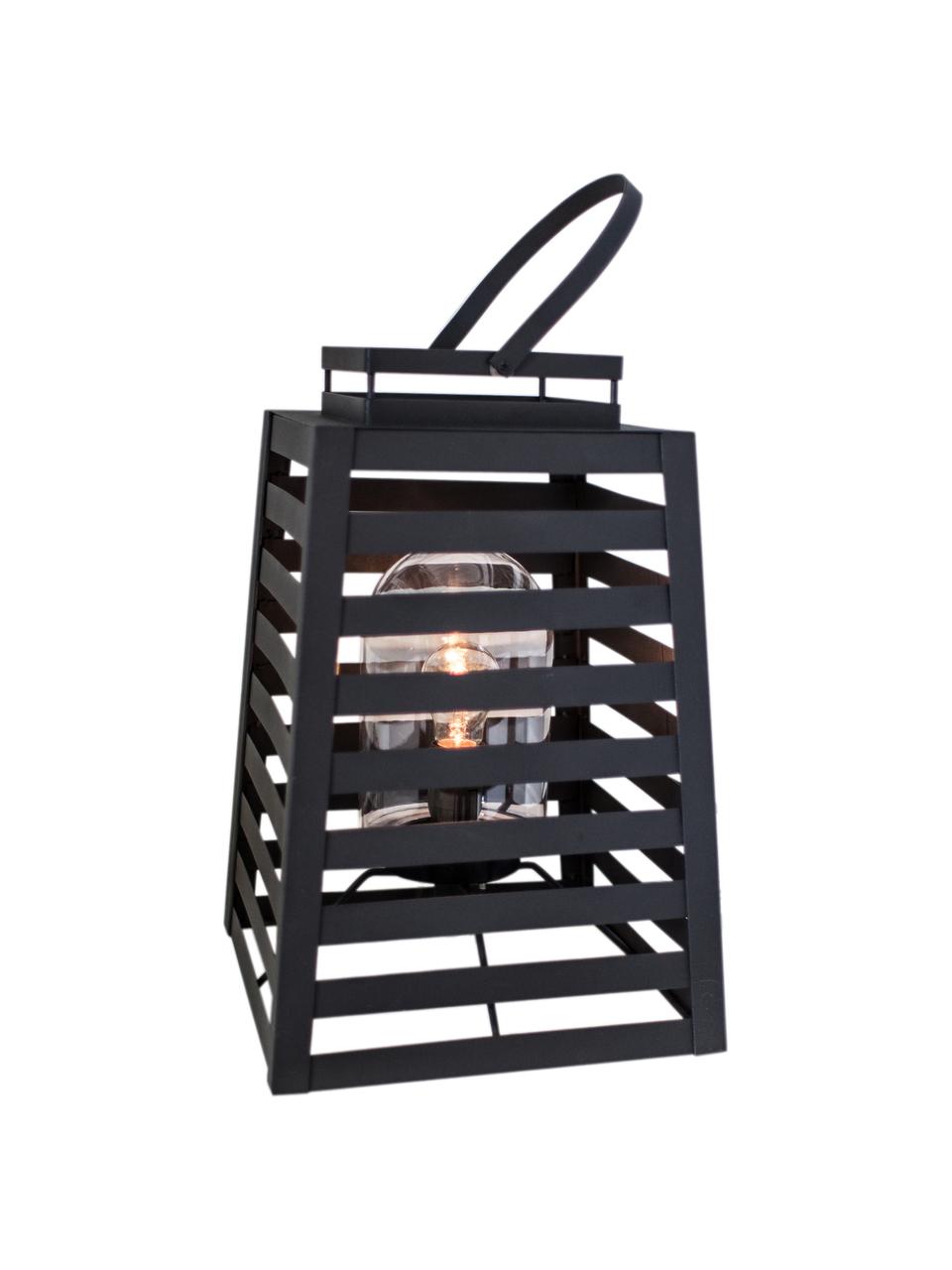 Lampada da terra con spina Yankton, Lampada: metallo verniciato a polv, Nero, Larg. 30 x Alt. 60 cm