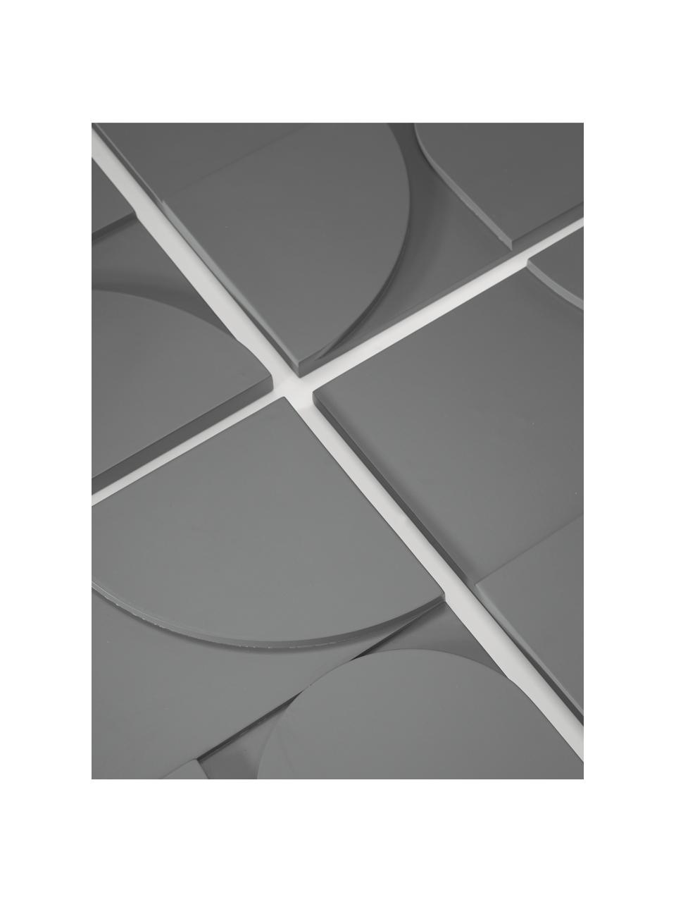 Wandobjekt-Set Massimo, 4er-Set, Mitteldichte Holzfaserplatte (MDF), Dunkelgrau, B 80 x H 80 cm