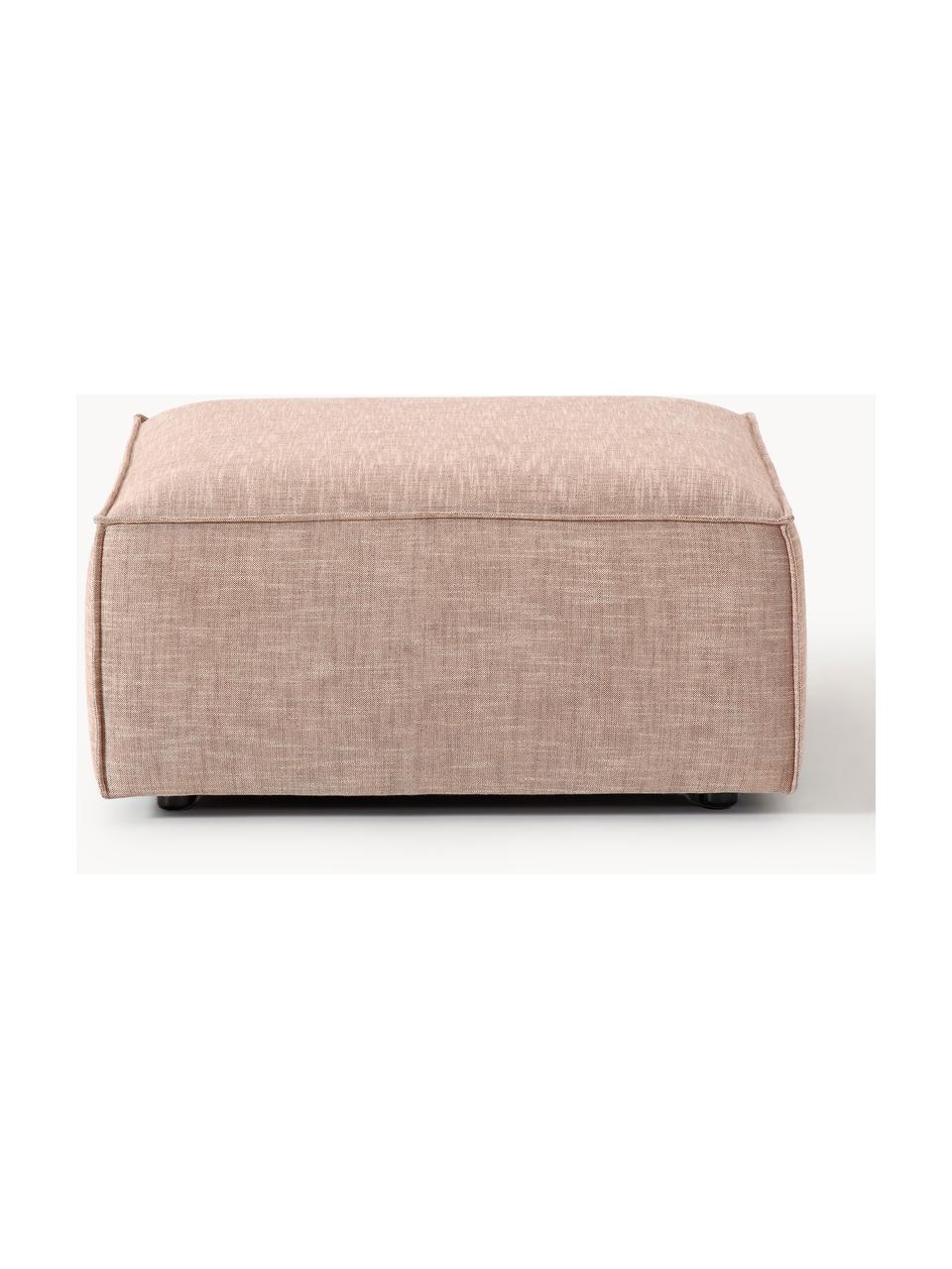 Sofa-Hocker Lennon aus Leinen-Mix, Bezug: 50 % Viskose, 25 % Leinen, Gestell: Fichtenholz, Sperrholz, m, Füße: Kunststoff Dieses Produkt, Leinen-Mix Rostrot, B 88 x T 88 cm