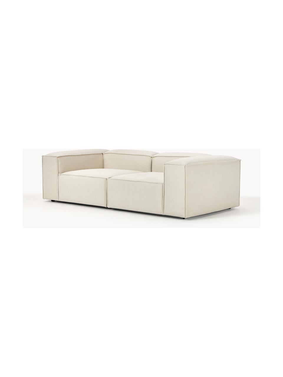 Modulares Sofa Lennon (3-Sitzer), Bezug: 100 % Polyester Der strap, Gestell: Massives Kiefernholz, Spe, Webstoff Off White, B 238 x T 119 cm