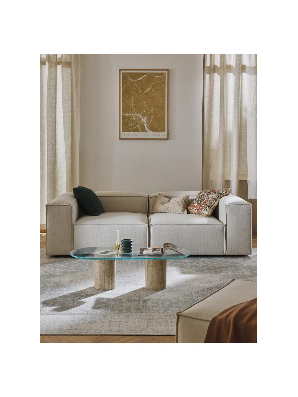 Sofá modular Lennon (3 plazas), Tapizado: 100% poliéster Alta resis, Estructura: madera contrachapada de p, Patas: plástico Este producto es, Tejido Off White, An 242 x F 121 cm